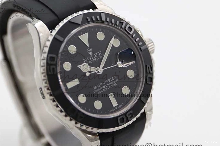 MiroTime 0328 Yacht-Master 42mm 226659 TWA 1:1 Best Edition 3D Black Ceramic Bezel on Oysterflex Strap VR Stretchable 2085